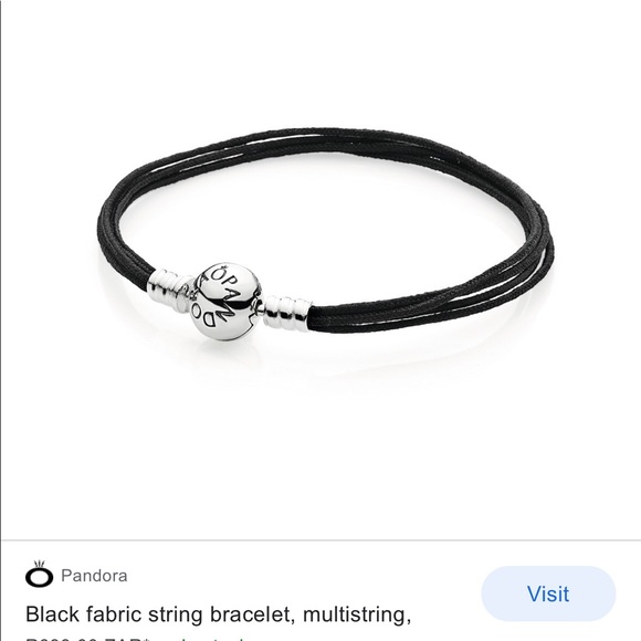 ISO Black Fabric Pandora Bracelet - Picture 1 of 1